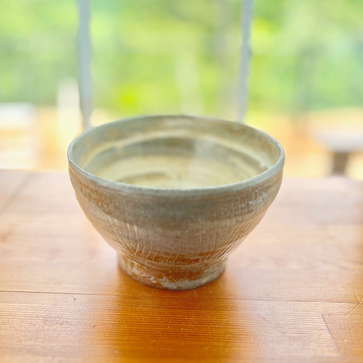 煎茶椀　汲出茶碗　茶杯　粉引　刷毛目　煎茶道具　骨董　民藝 掻手粉引刷毛目碗 – ゆう雑貨店