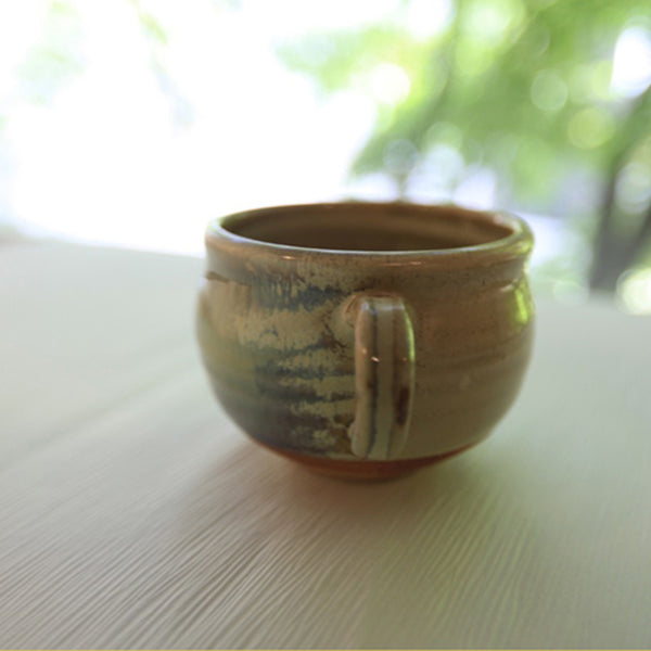 茶マットチタン釉信楽マグカップ