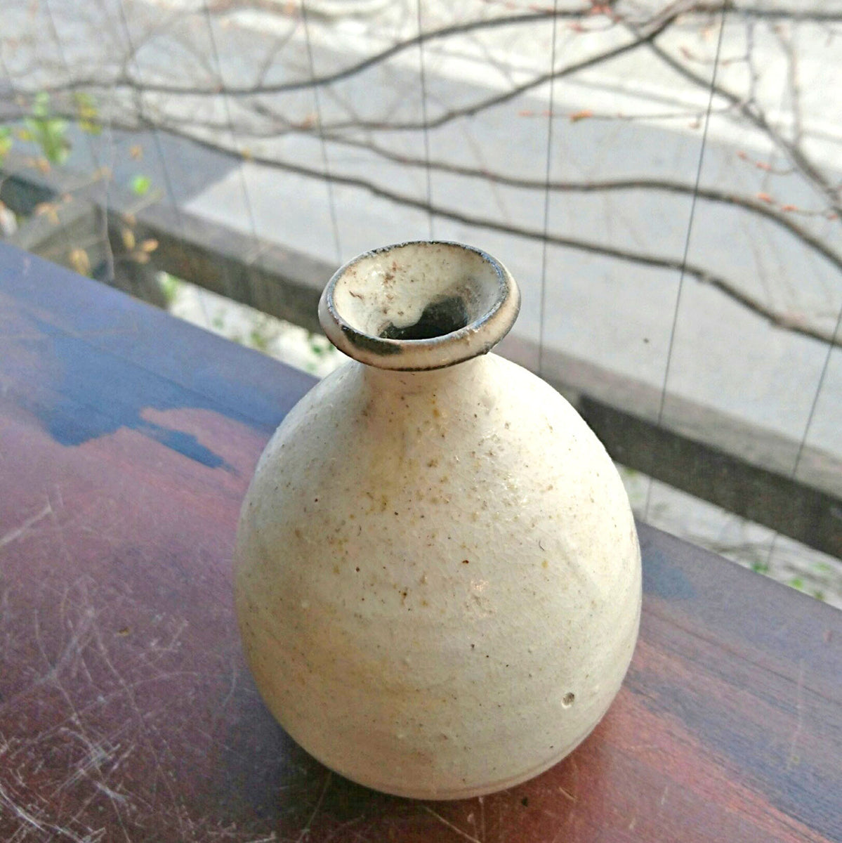 唐津白流れ徳利10cm18cm 唐津白流れ徳利10cm18cm 唐津三島徳利（隆 作） | 隆太窯 shop