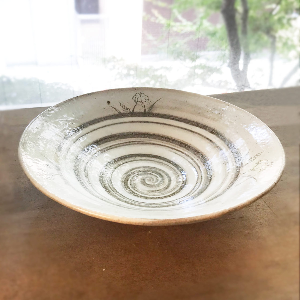 白化粧掻き落とし6寸皿 – ゆう雑貨店