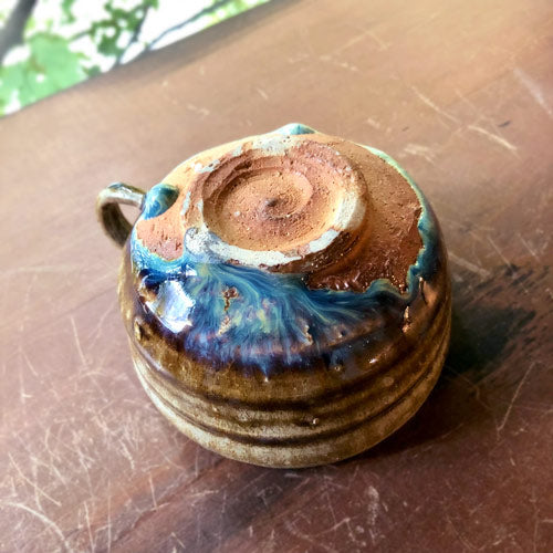 薪窯茜土釉流れマグカップ