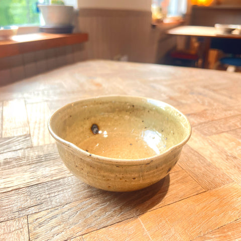 コテ紋わら釉梅輪花鉢