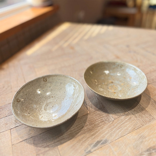自然釉、鉄絵窯変鉢
