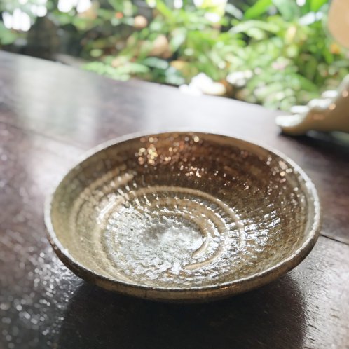薪窯飛び鉋かいらぎ釉小鉢