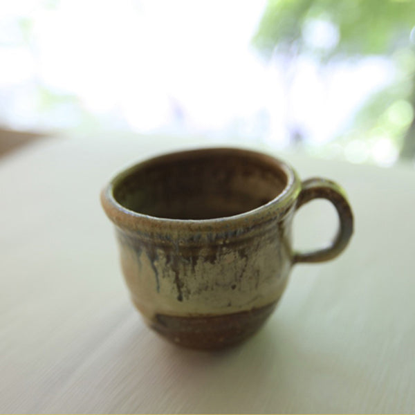 茶マットチタン釉信楽マグカップ「渋」