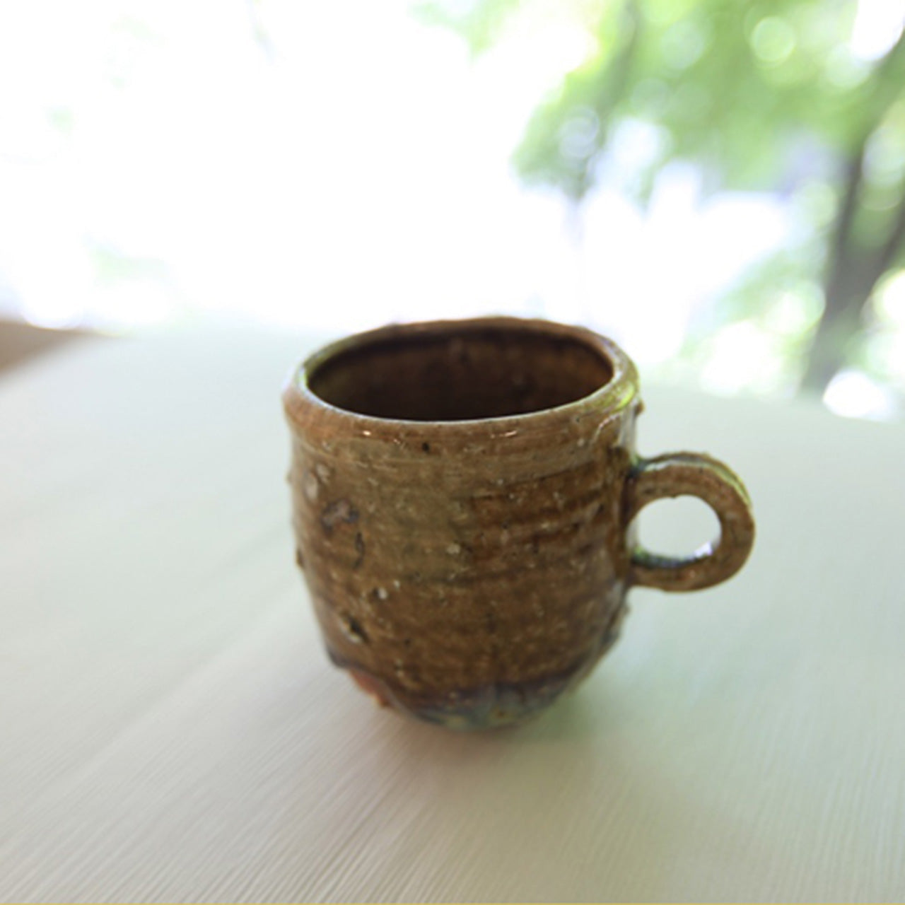 茶マットチタン釉古信楽マグカップ