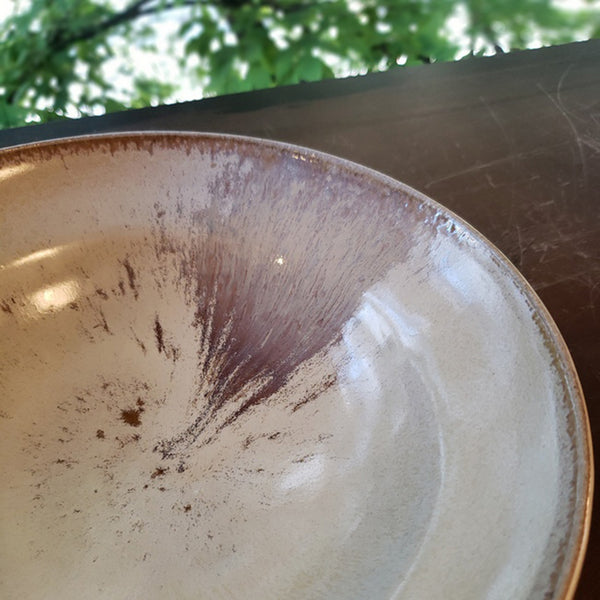 チタン白濁釉灰かぶり中鉢