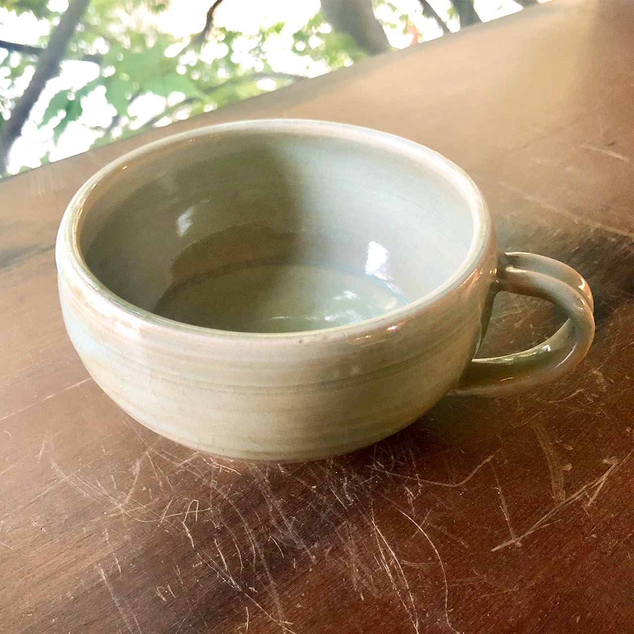 手作り陶器湯呑み「白掛け飴釉仕上げ」P92 手作り陶器湯呑み「白掛け飴釉仕上げ」P92 手作り陶器湯呑み「白