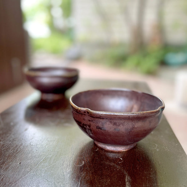 加茂川石灰被り変形小鉢