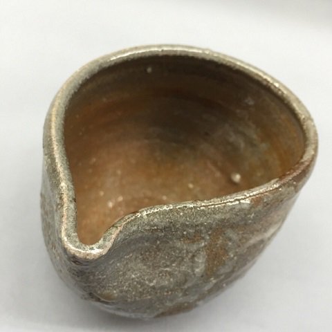 灰釉湯呑 (浅野 陽）未使用 新品同様 和食器・伊賀灰釉湯呑 作家「新学」
